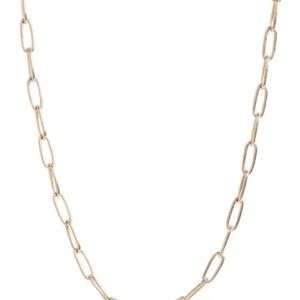Nordstrom Paperclip Chain Necklace, gold color, 20"